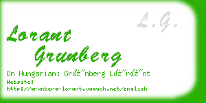 lorant grunberg business card